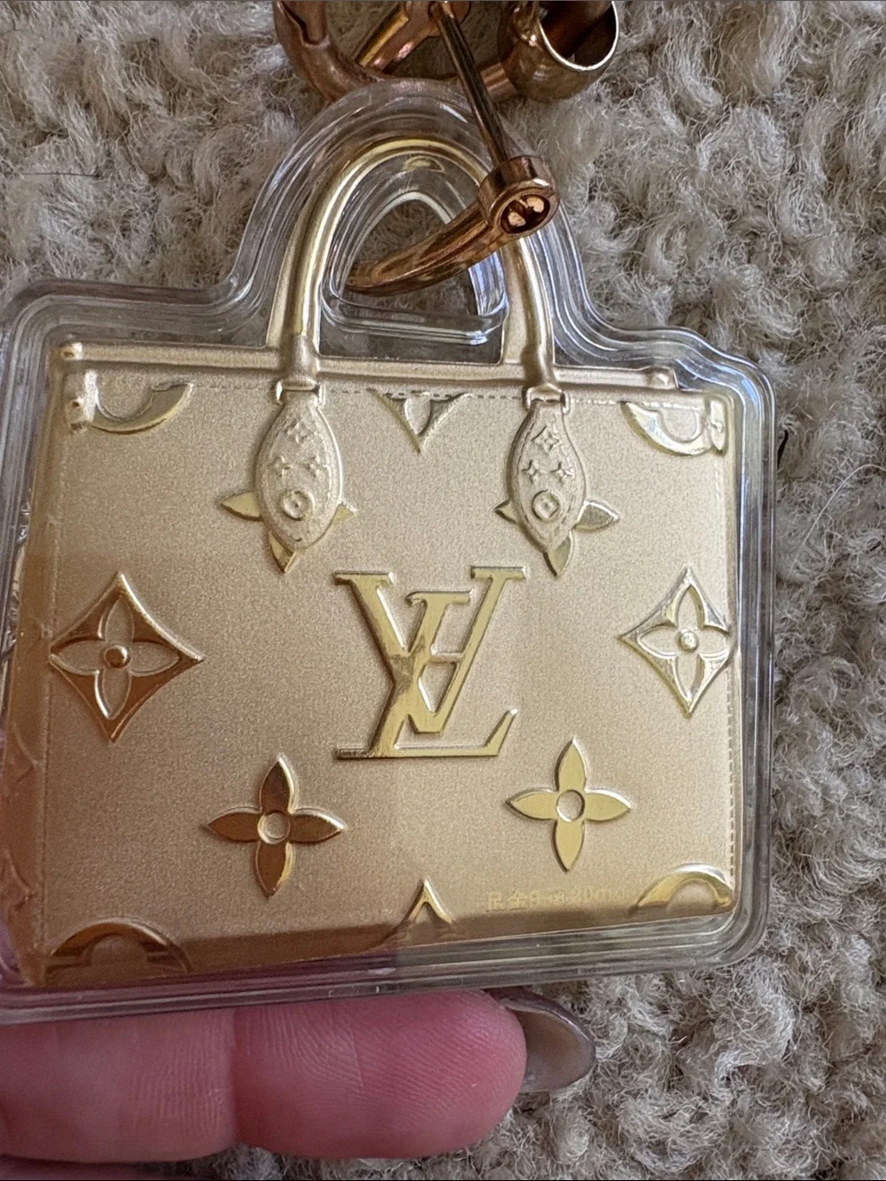 Gold Tote Key Holder /bagCharm